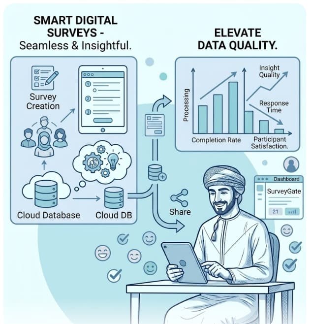 Oman Survey and analytics illustration