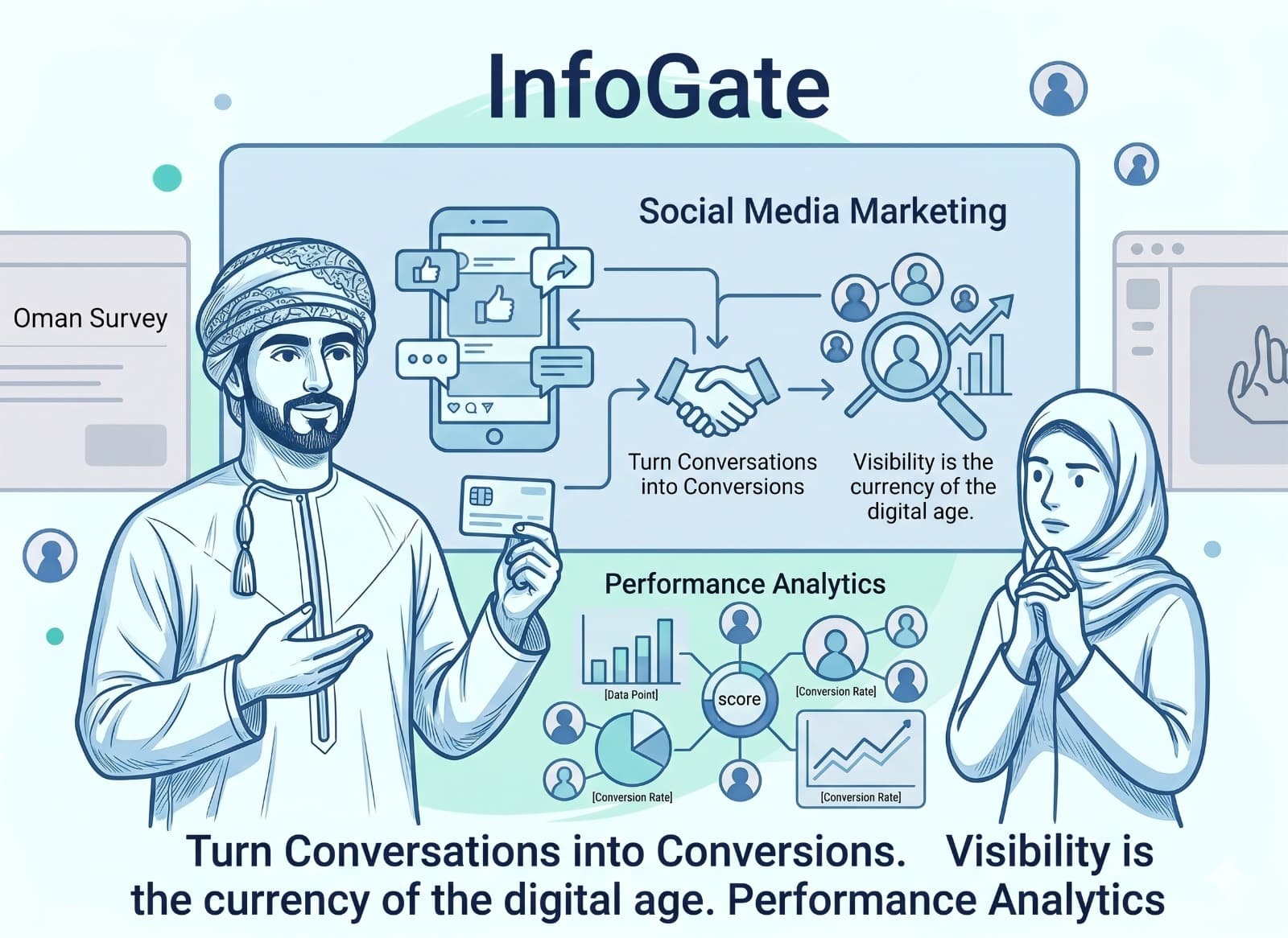 E-Ticket platform and digital events illustration
